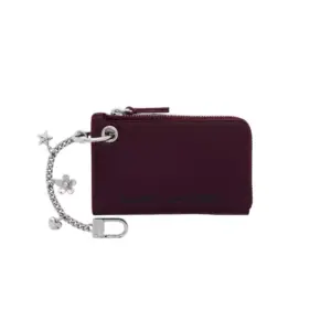 MARC JACOBS THE TOP ZIP CHARM WALLET DARK PLUM