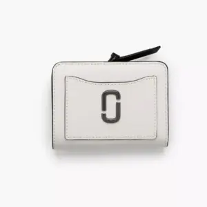 MARC JACOBS THE UTILITY SNAPSHOT MINI COMPACT WALLET BLACK/WHITE