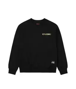 EVISU Sweatshirt Seagull Brocade Appliqué Relax Fit